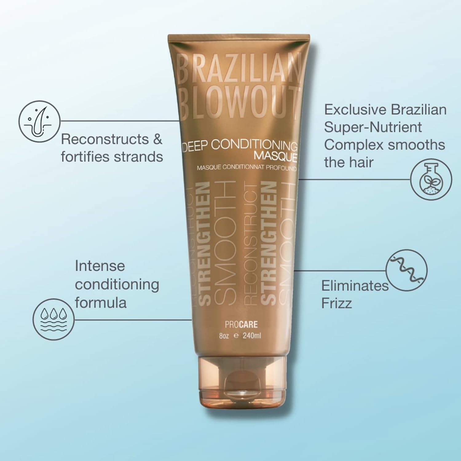 Thumbnail 2 de Brazilian Blowout Deep Conditioning Masque (8 fl oz) for Dry, Frizzy Hair