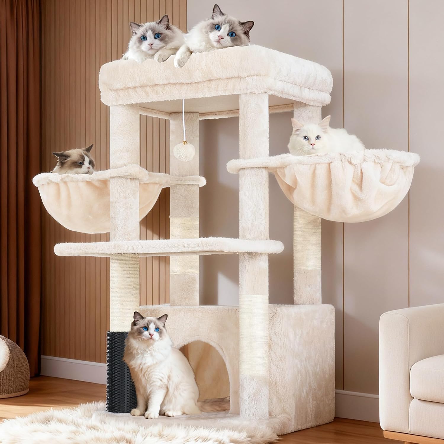 Detalle de Hey-brother Cat Tree 35.4-Inch Tower