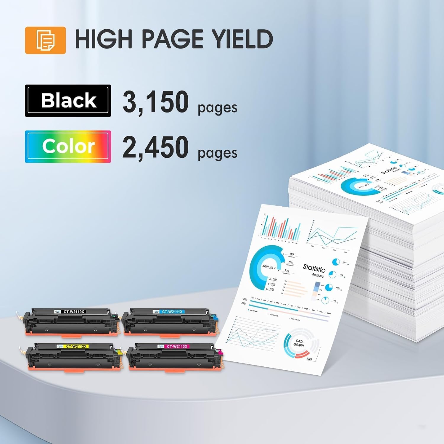 Detalle de Cool Toner 206X Toner Cartridges 4 Pack M283fdw Compatible, With Chip