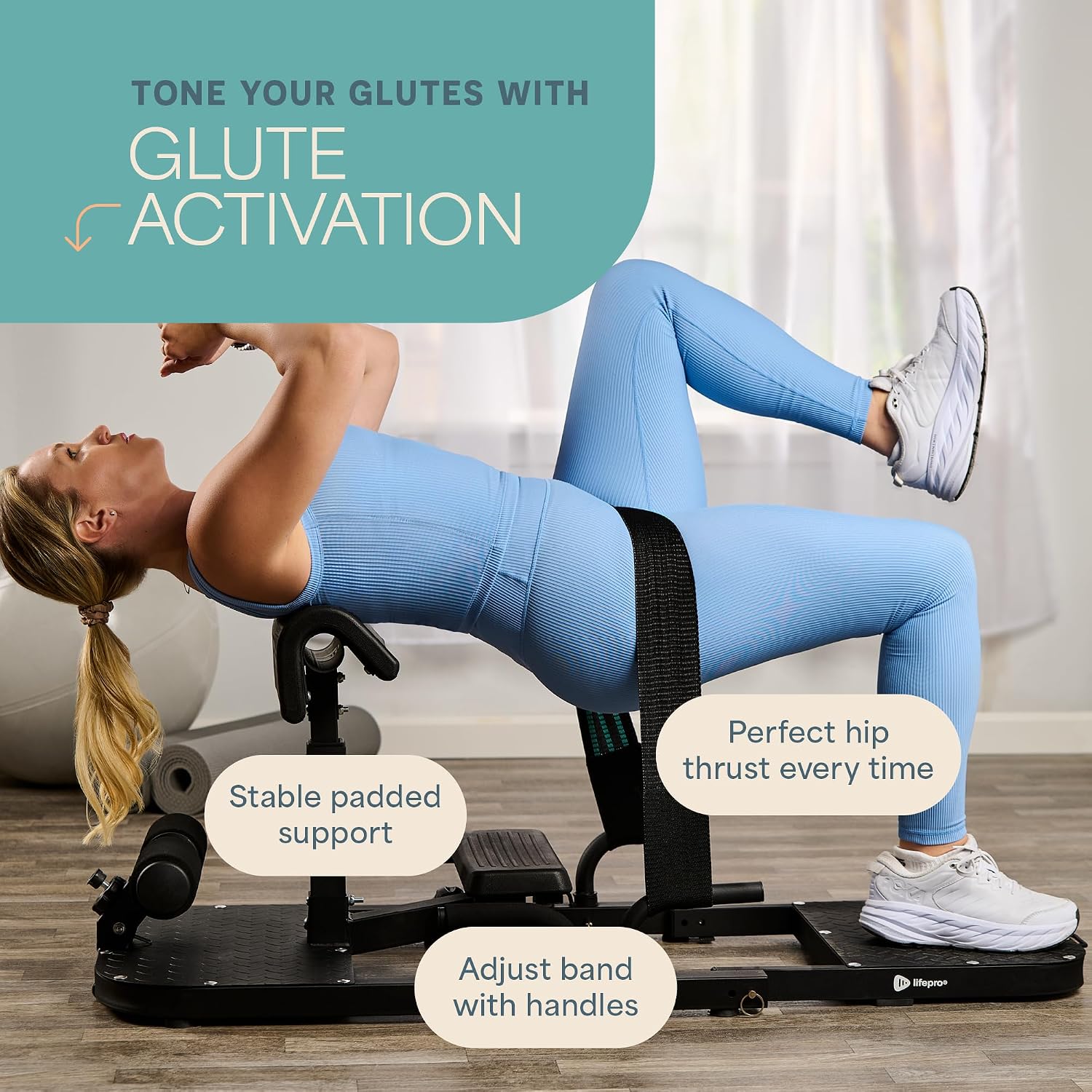 Thumbnail 6 de Lifepro LP-GLTBLST 2-in-1 Sissy Squat and Glute Machine, Foldable