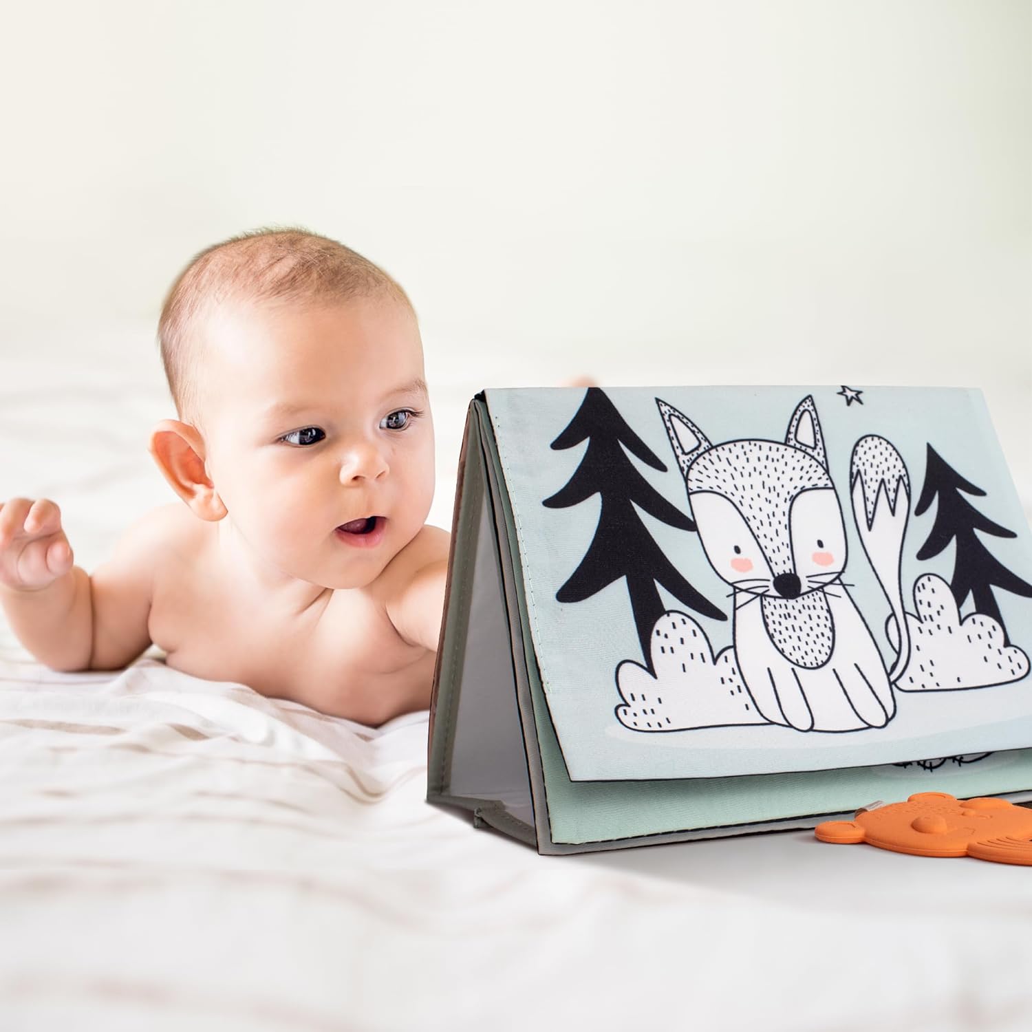 Thumbnail 6 de Soft Tummy Time Book with Mirror Baby Toy 📘