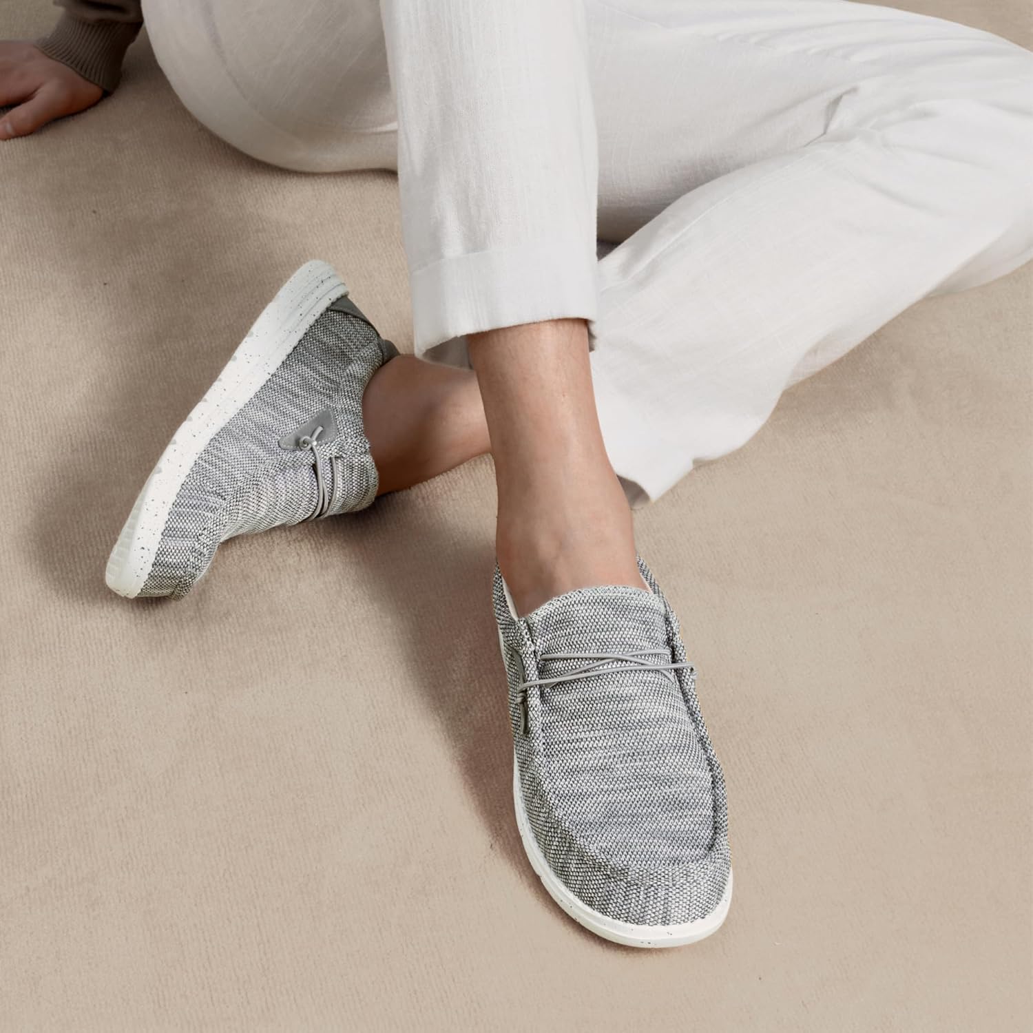 Detalle 2 de Bruno Marc Men’s Casual Slip-on Loafers with Stretch Knit Upper