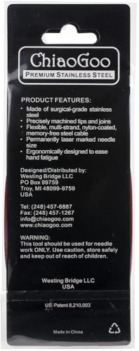 Thumbnail 6 de ChiaoGoo RED Lace 100 cm 3,50 mm – aguja circular de punto 🧶