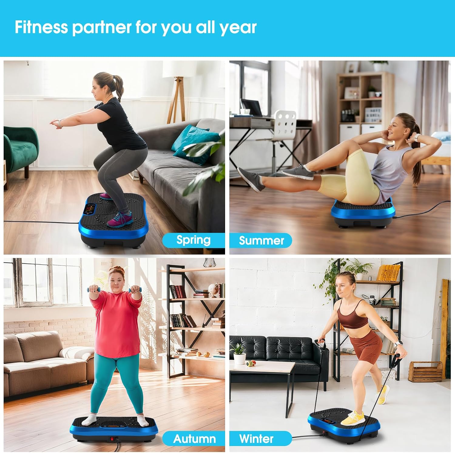 Detalle 2 de SoftGym Vibration Plate Exercise Machine (Lymphatic Drainage & Full-Body Training) — 450 lb capacity