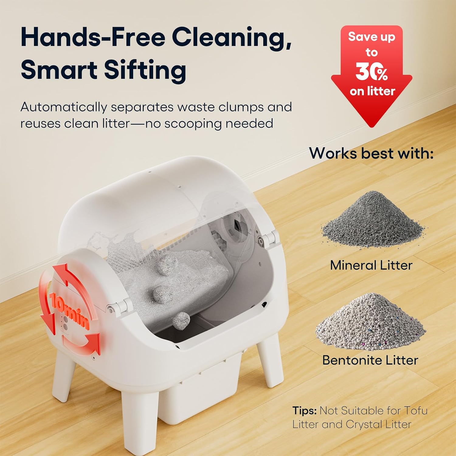Thumbnail 4 de PetPivot Automatic Cat Litter Box, Open-Top