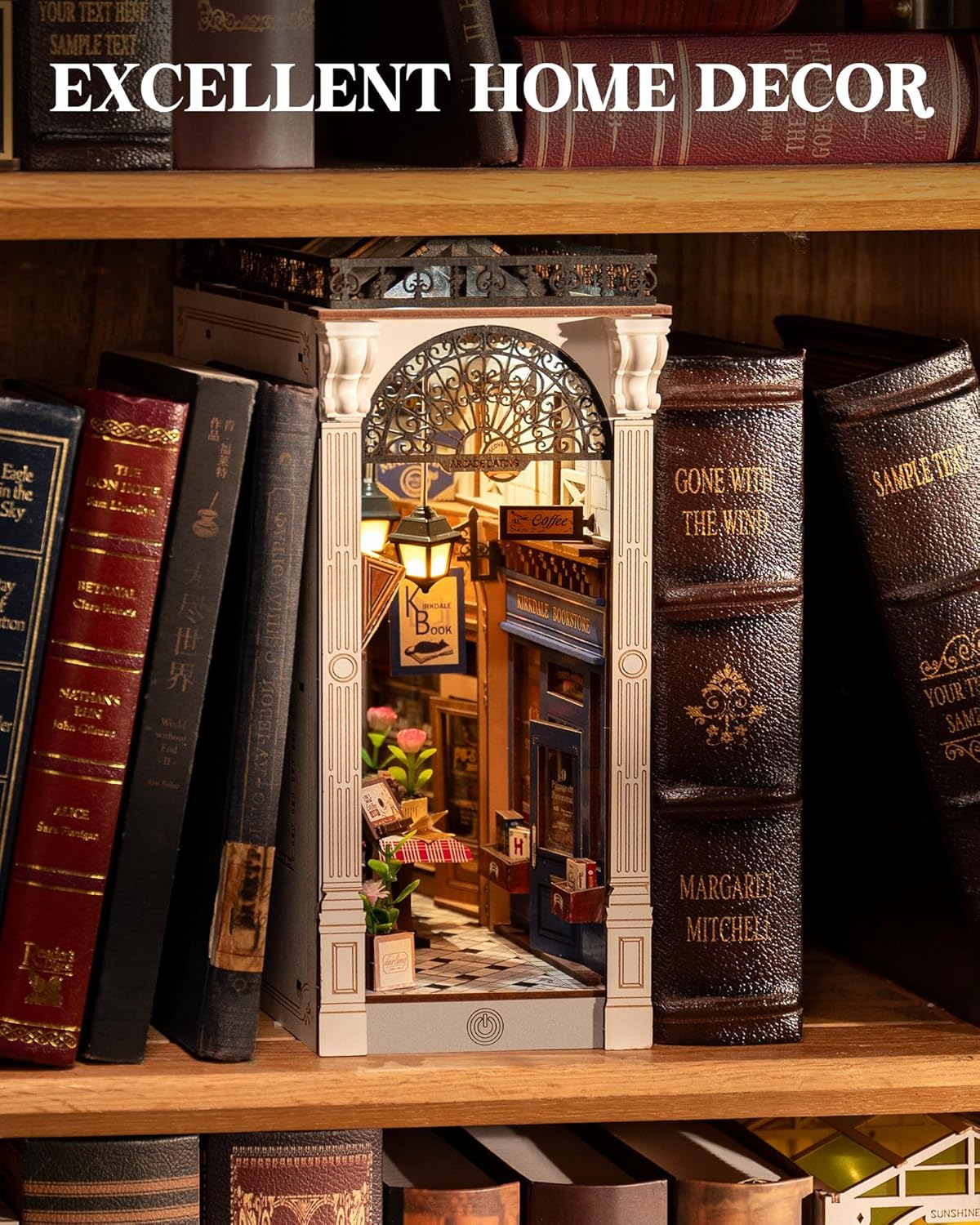 Thumbnail 6 de ROBOTIME Book Nook Kit Arcade Dating: modellismo in legno da costruire con pannello antipolvere