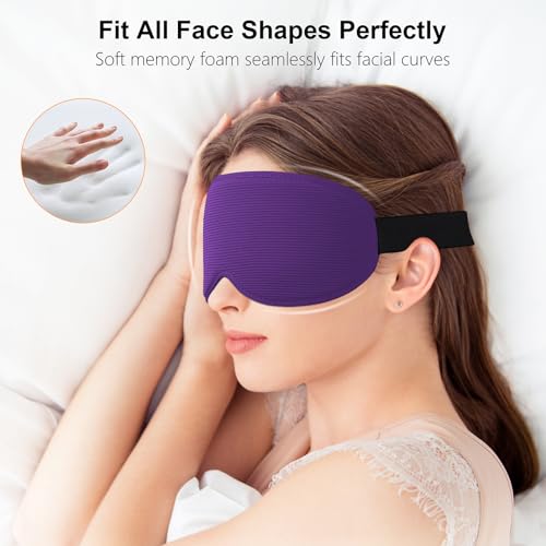 Thumbnail 4 de Gritin 100% Blackout Sleep Mask with Earplugs – Zero Eye Pressure, Travel–Friendly