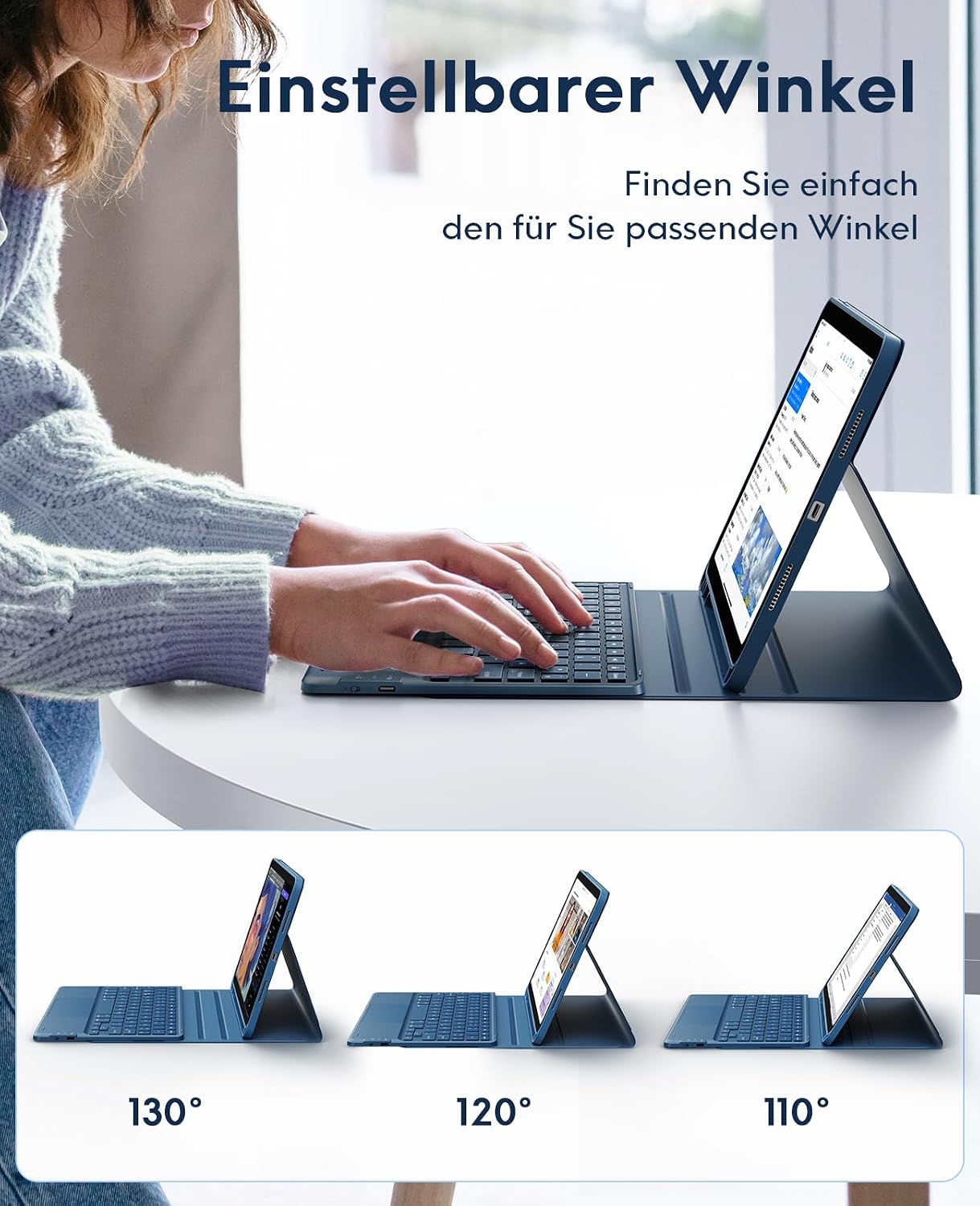Thumbnail 6 de CHESONA Hülle Tastatur für iPad 11"