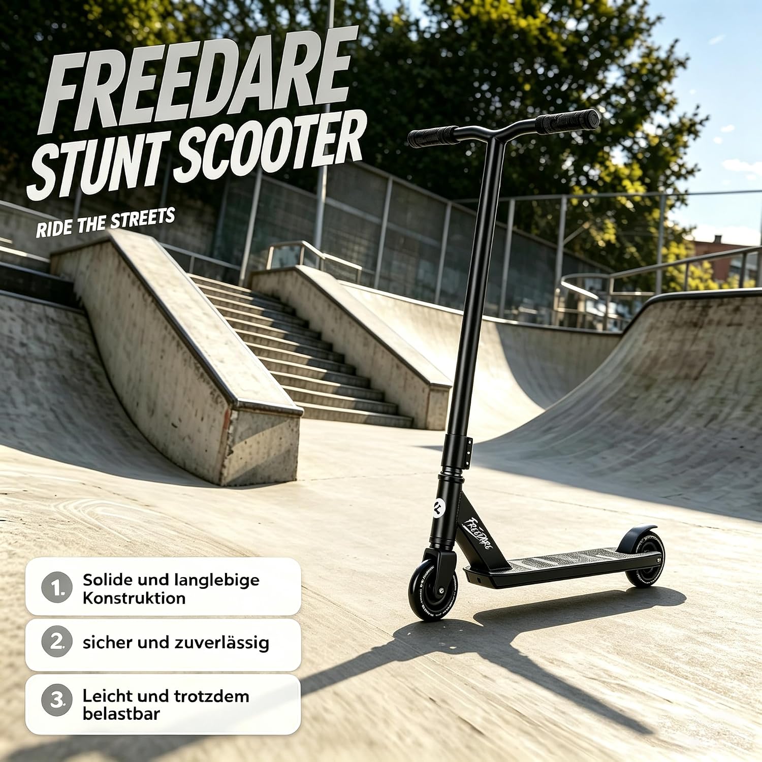 Thumbnail 4 de FREEDARE Pro Stunt Scooter for Kids 8 Years and Up – a practical entry to freestyle
