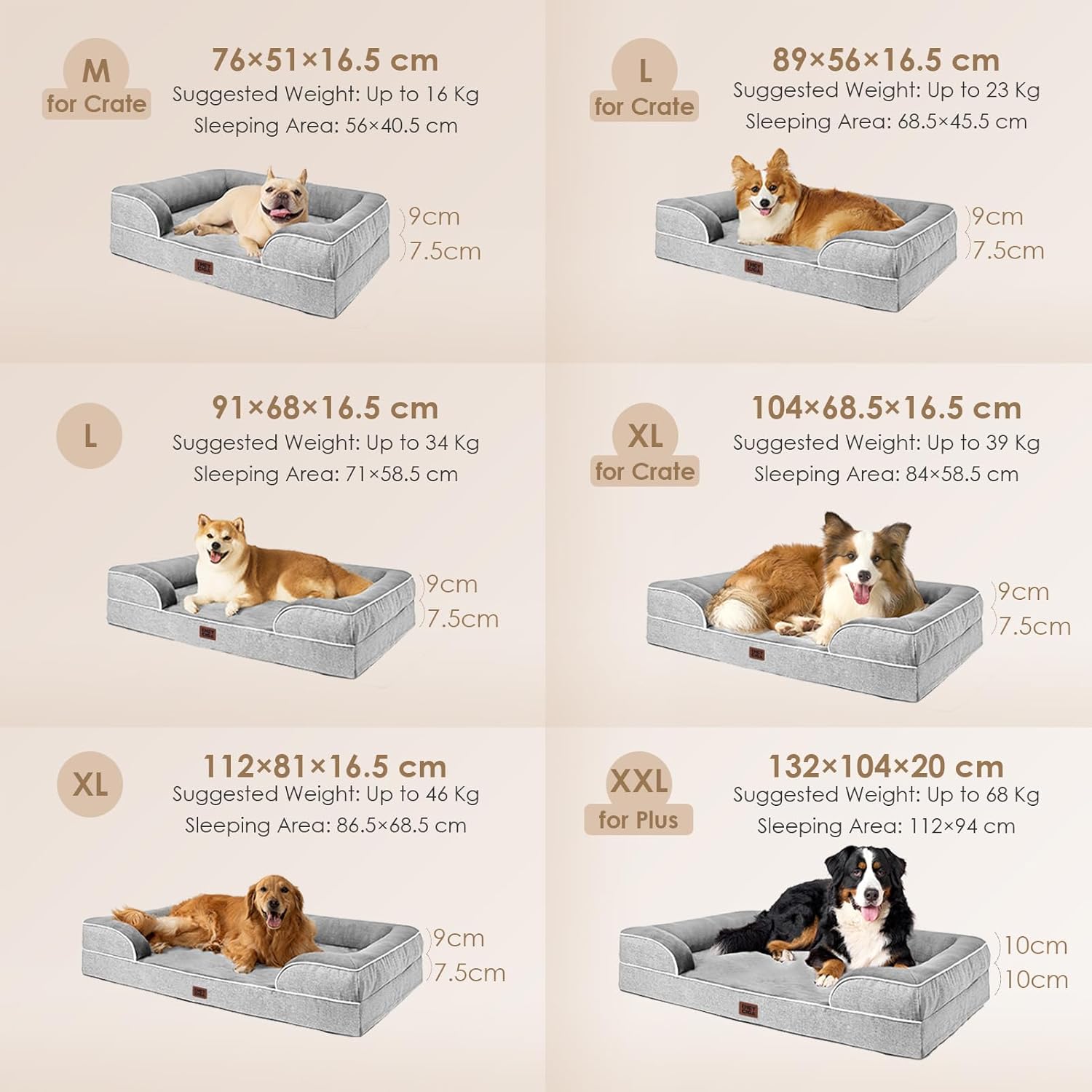 Thumbnail 4 de EHEYCIGA Panier Chien XXL Orthopédique Memoire