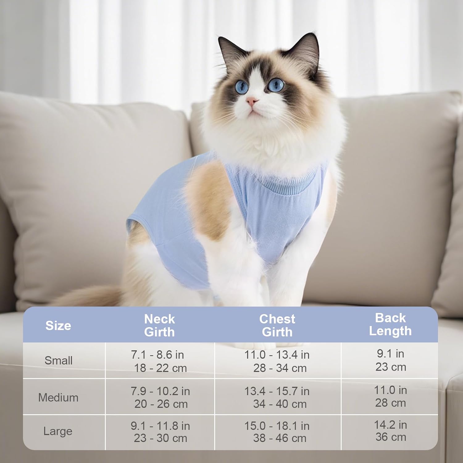 Thumbnail 4 de Avont Cat Recovery Suit Post-Surgery Kitten Onesie