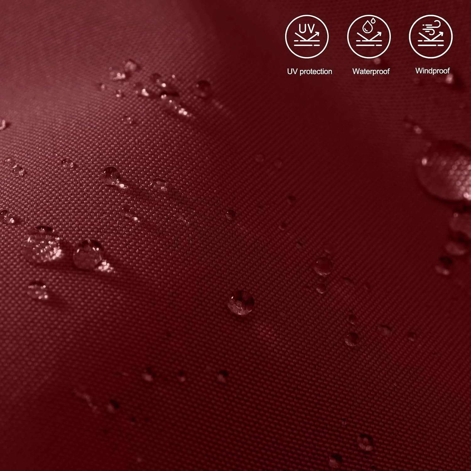 Thumbnail 5 de MasterCanopy Valance 2.3M Patio Umbrella for Outdoor Table in Burgundy