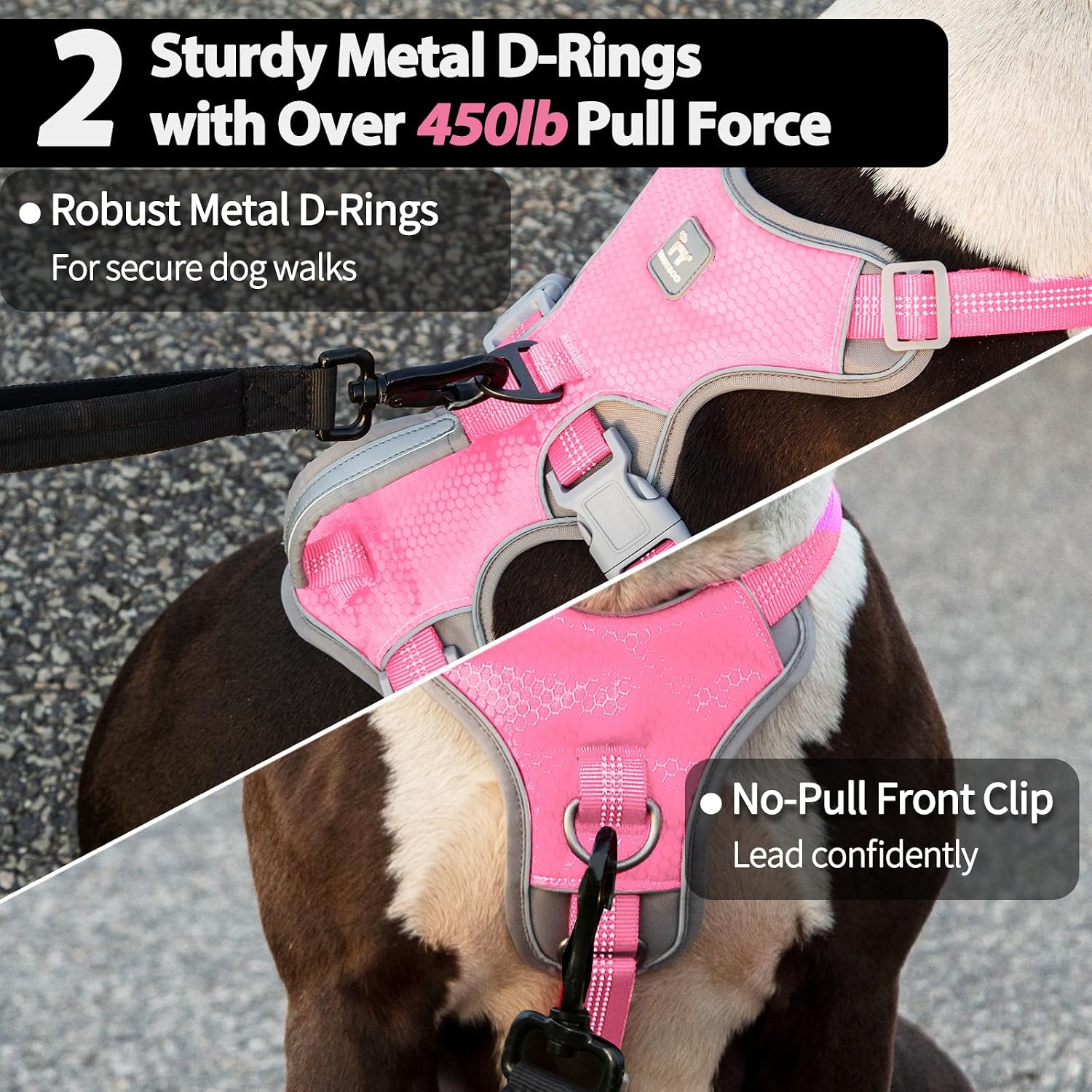 Detalle de Huntboo escape proof harness S Pink