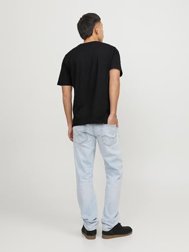 Detalle de JACK & JONES Herren Jjecorp Logo Tee Crew Neck Noos T Shirt – Schwarz, XL EU