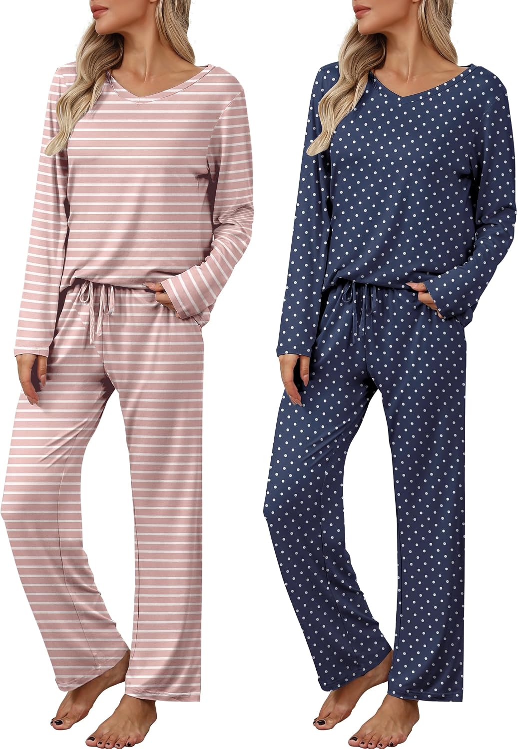 Detalle de Ekouaer Women's Pajama Sets, 2-Pack