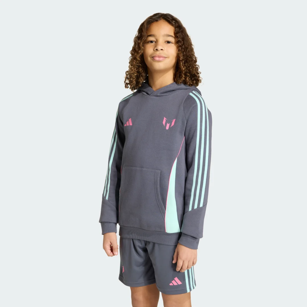 Thumbnail 2 de Sudadera con capucha Messi de Adidas — gris