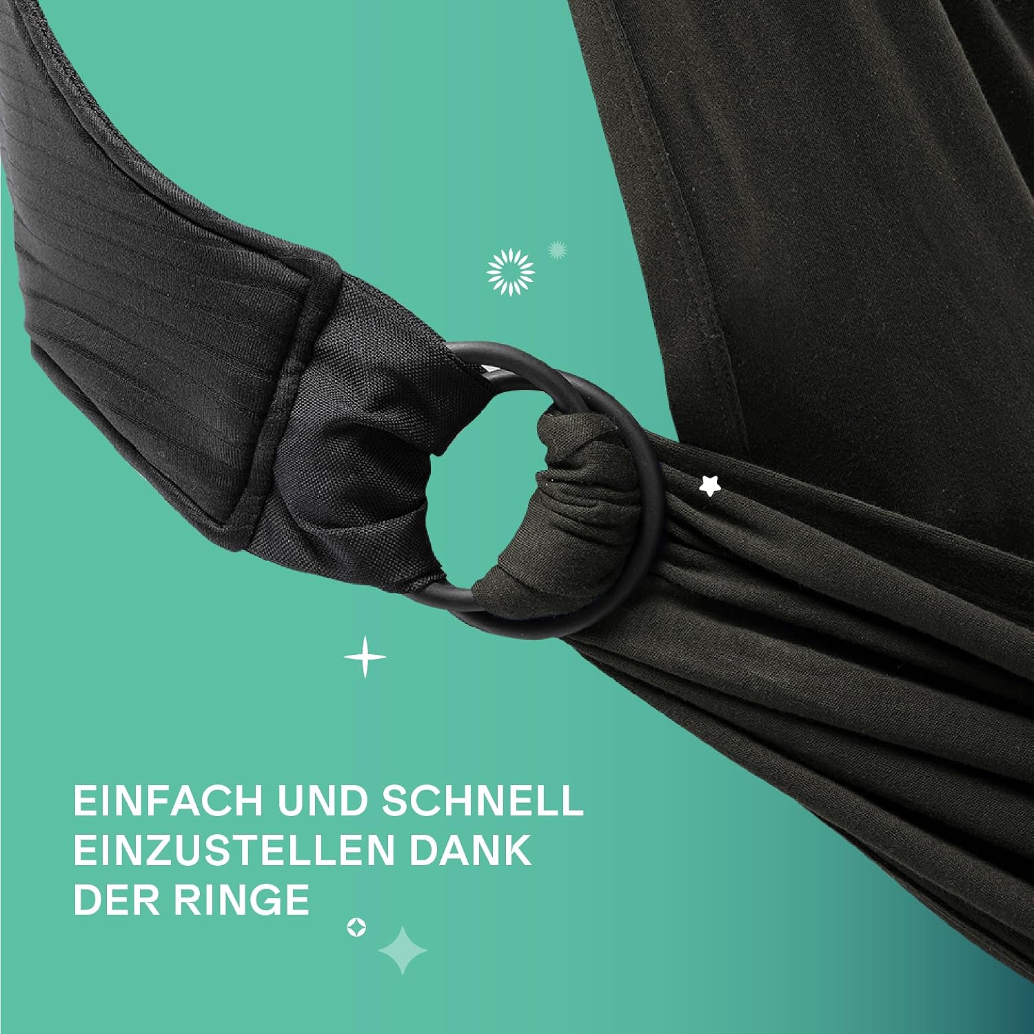 Detalle 2 de Koala Babycare Babytragetuch 2.0 – Einfach anzuziehen, verstellbar und bis 15 kg geeignet