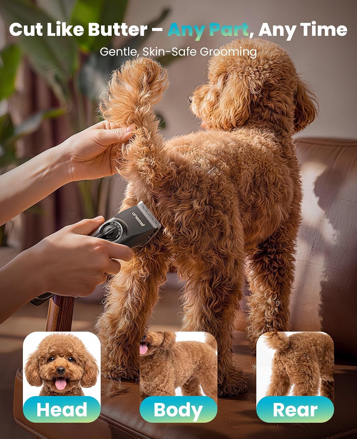 Thumbnail 2 de oneisall Dog Clippers 3.5-Hour Runtime