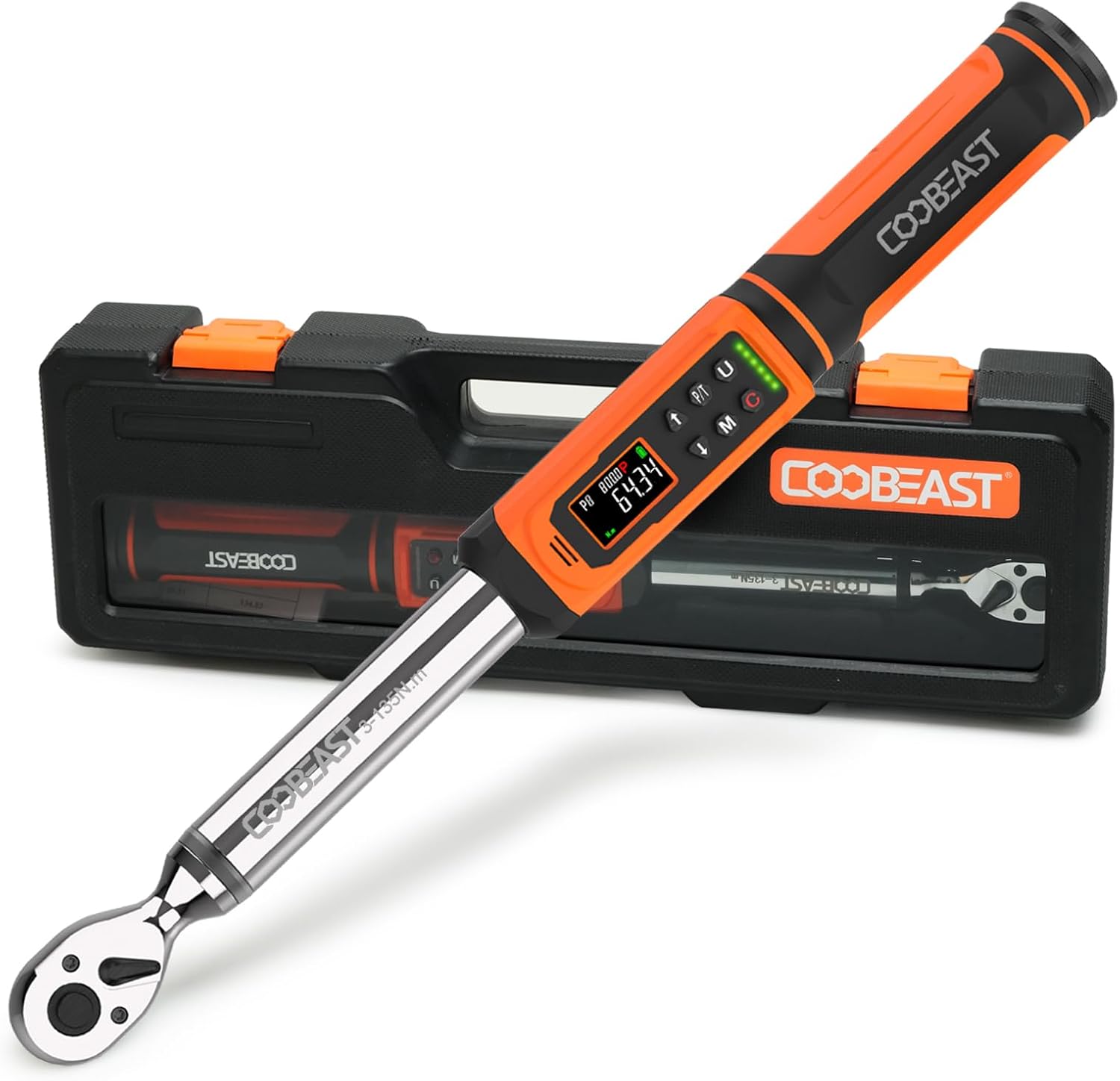 Detalle de coobeast 3-135NM Digital Torque Wrench, 3/8-Inch Drive, 1.5–99.5 ft-lb