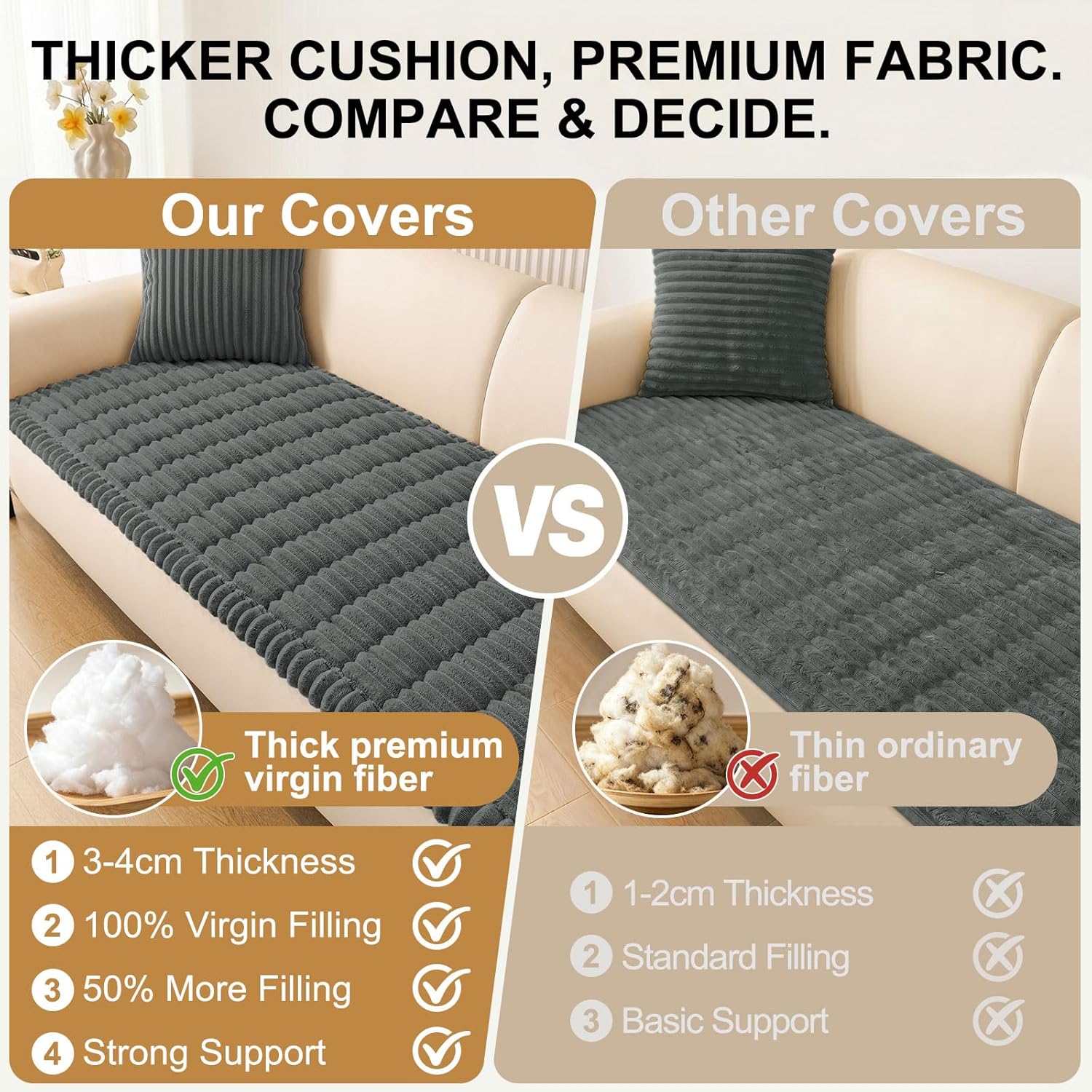 Detalle 2 de Smiry Couch Cover 27.6" x 59" sofa protector ๐