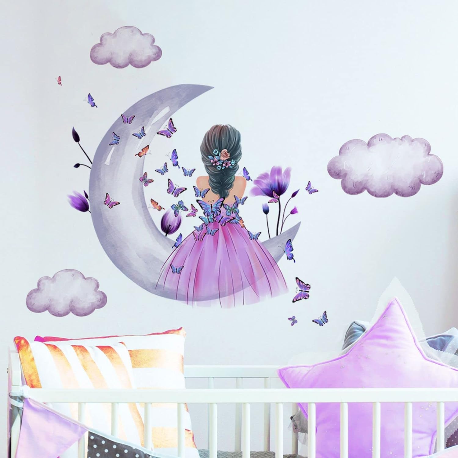 Thumbnail 3 de Butterfly Girl Wall Stickers 30x60cm 🦋