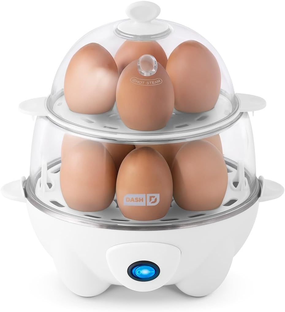 Imagen de Dash Deluxe Egg Cooker 12-Egg Boiler & Steamer en OfertitasTOP