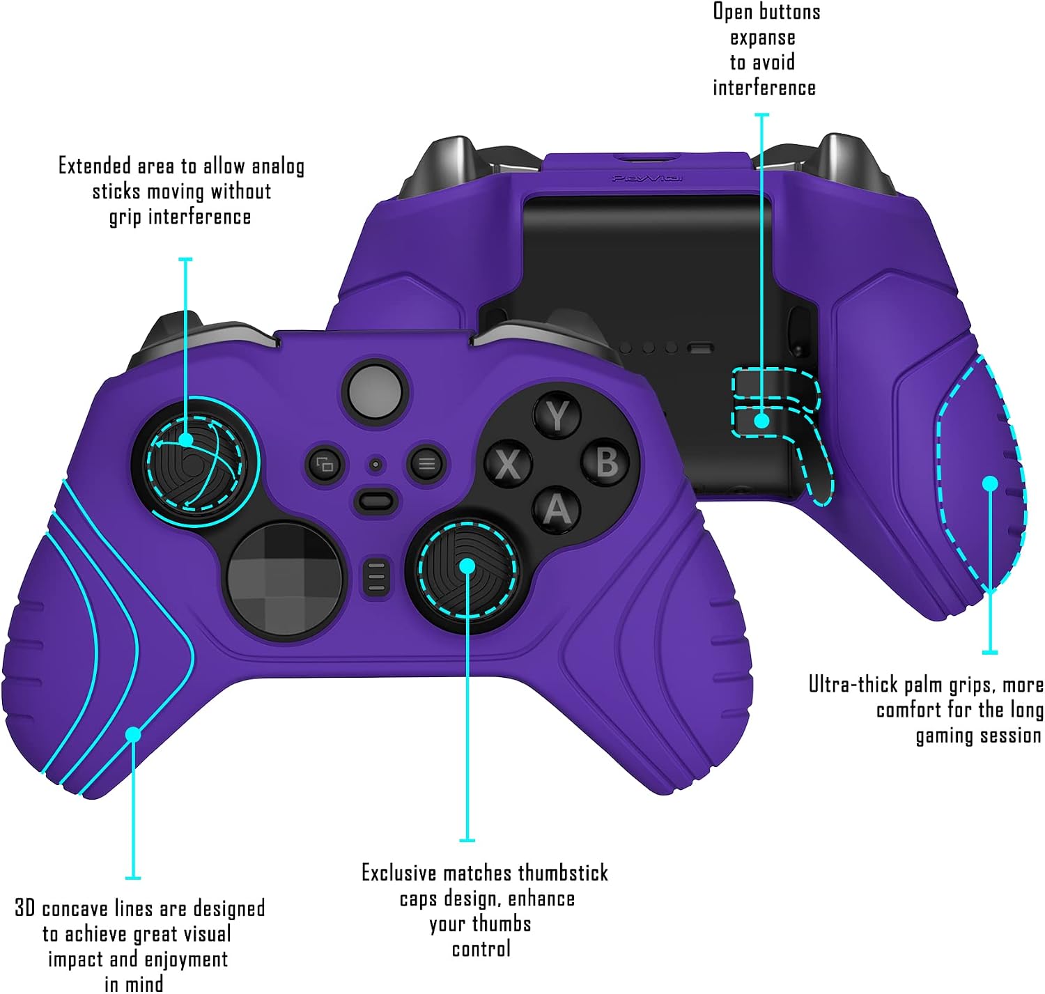Detalle 2 de PlayVital Samurai Edition for Xbox Elite Series 2