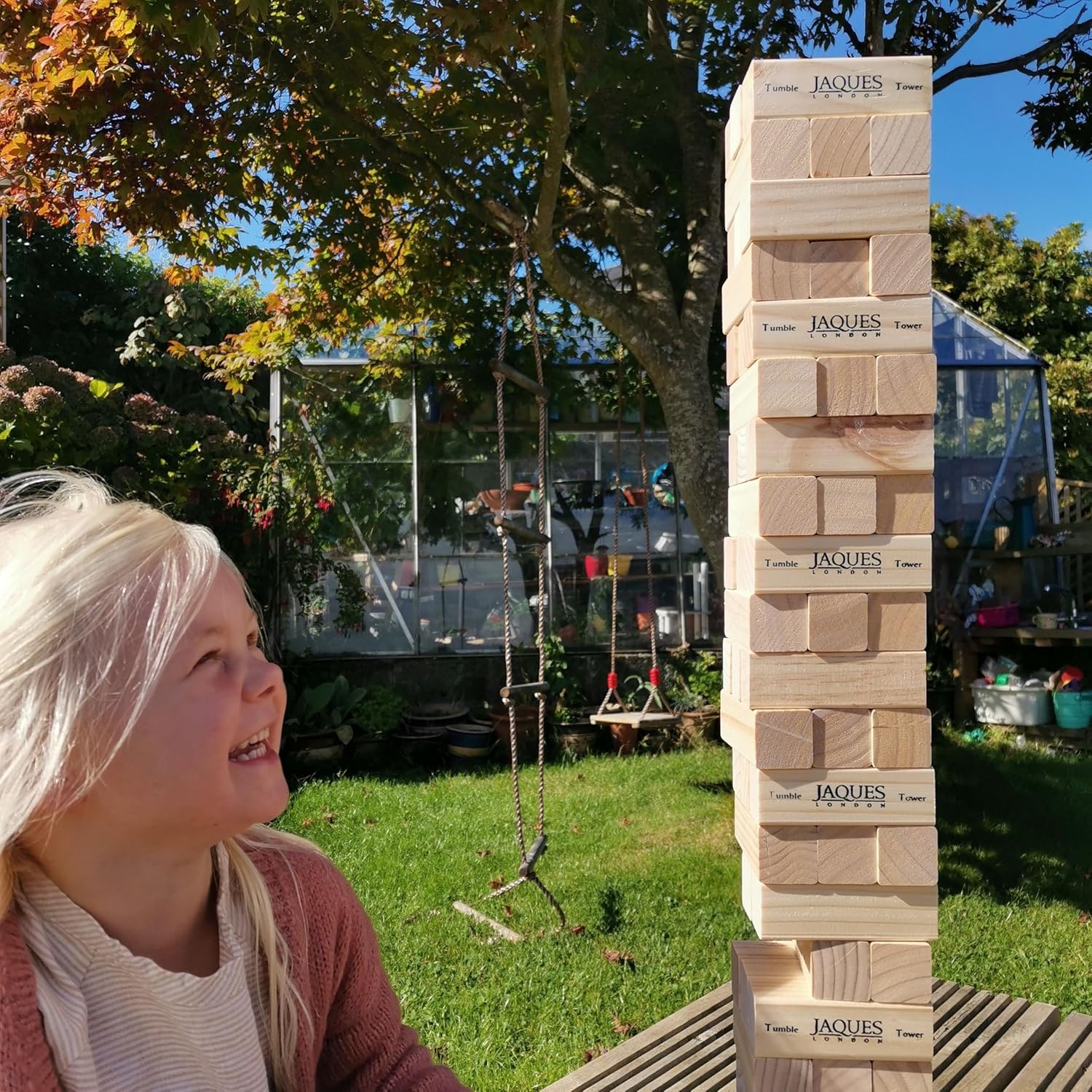 Thumbnail 3 de Jaques of London Tumble Tower | Giant Garden Game
