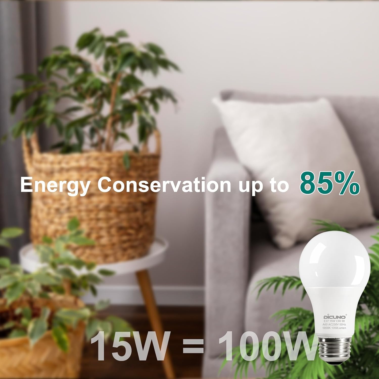 Detalle 2 de DiCUNO E27 LED bulb 15W 5000K