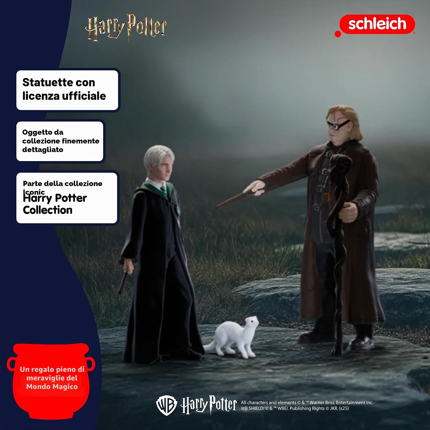 Thumbnail 6 de Schleich Harry Potter 14907: Moody (Occhio di Malocchio) e Draco Malfoy con donnola, set da 3 figure articolate