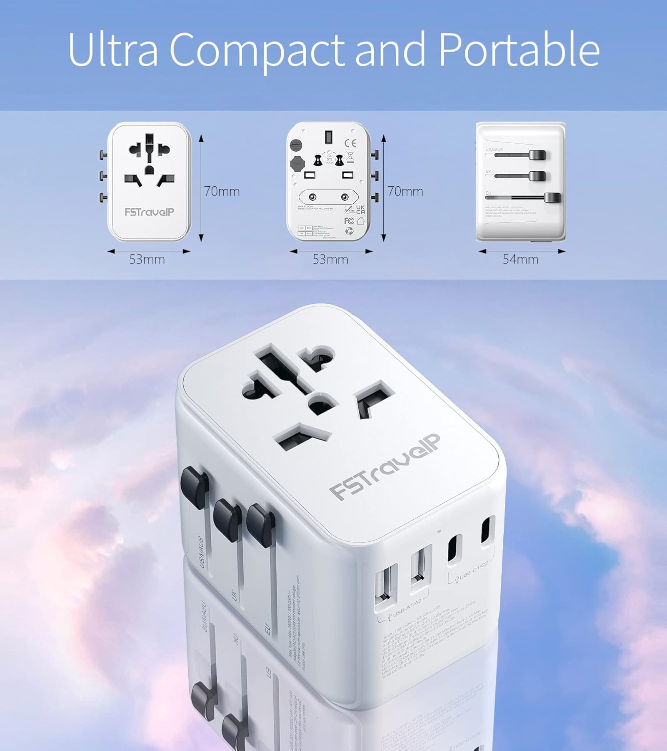 Thumbnail 6 de FSTravelP Worldwide Travel Adapter 35W USB-C PD 🔌