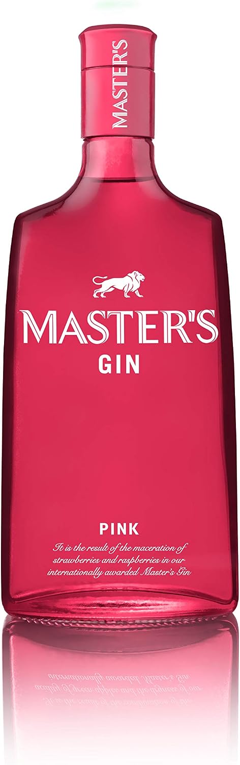 Detalle de Master's London Dry Gin Pink - Ginebra Rosa de 700 ml 🍓