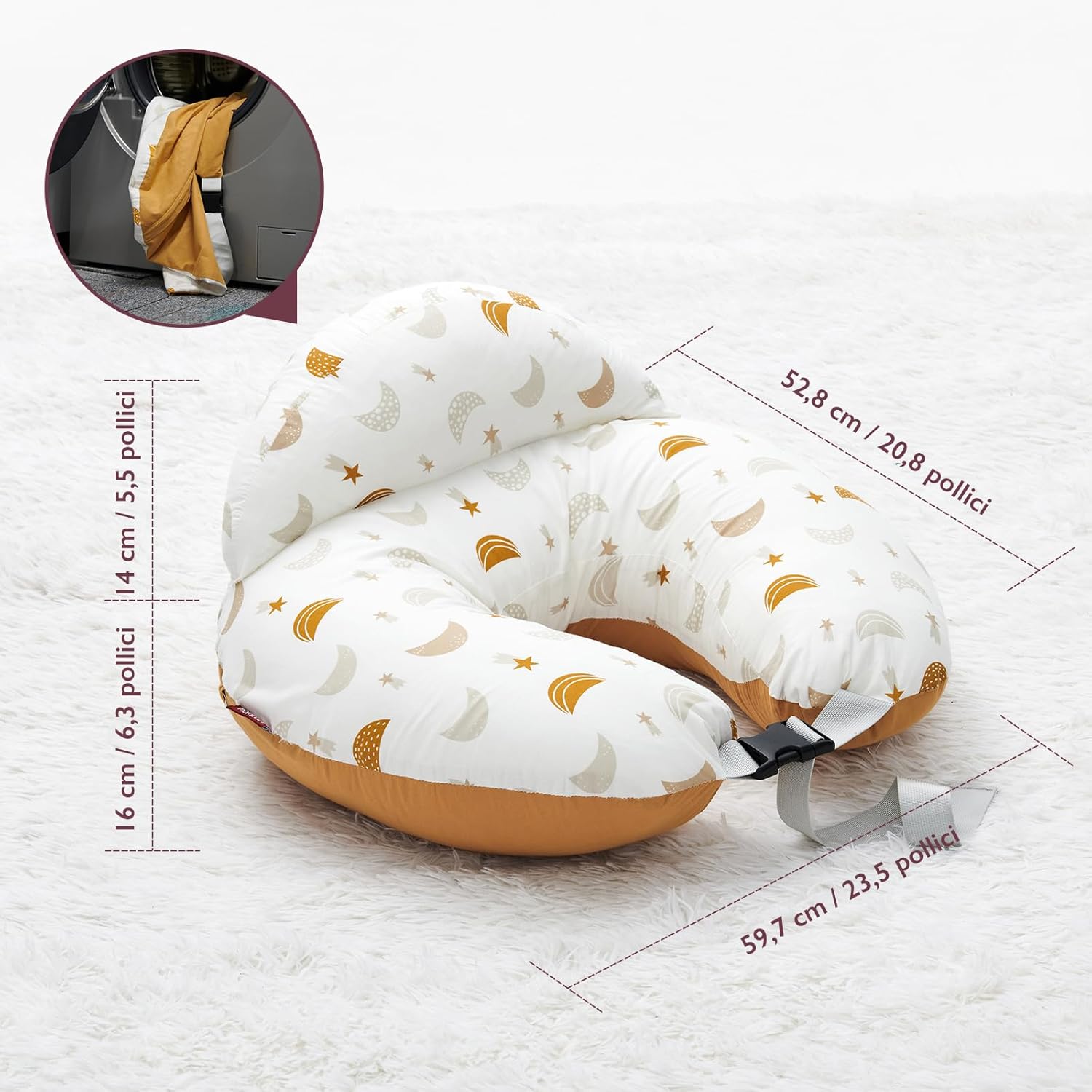 Thumbnail 5 de momcozy Cuscino per allattamento con bordo di sicurezza: comfort ergonomico e versatilità
