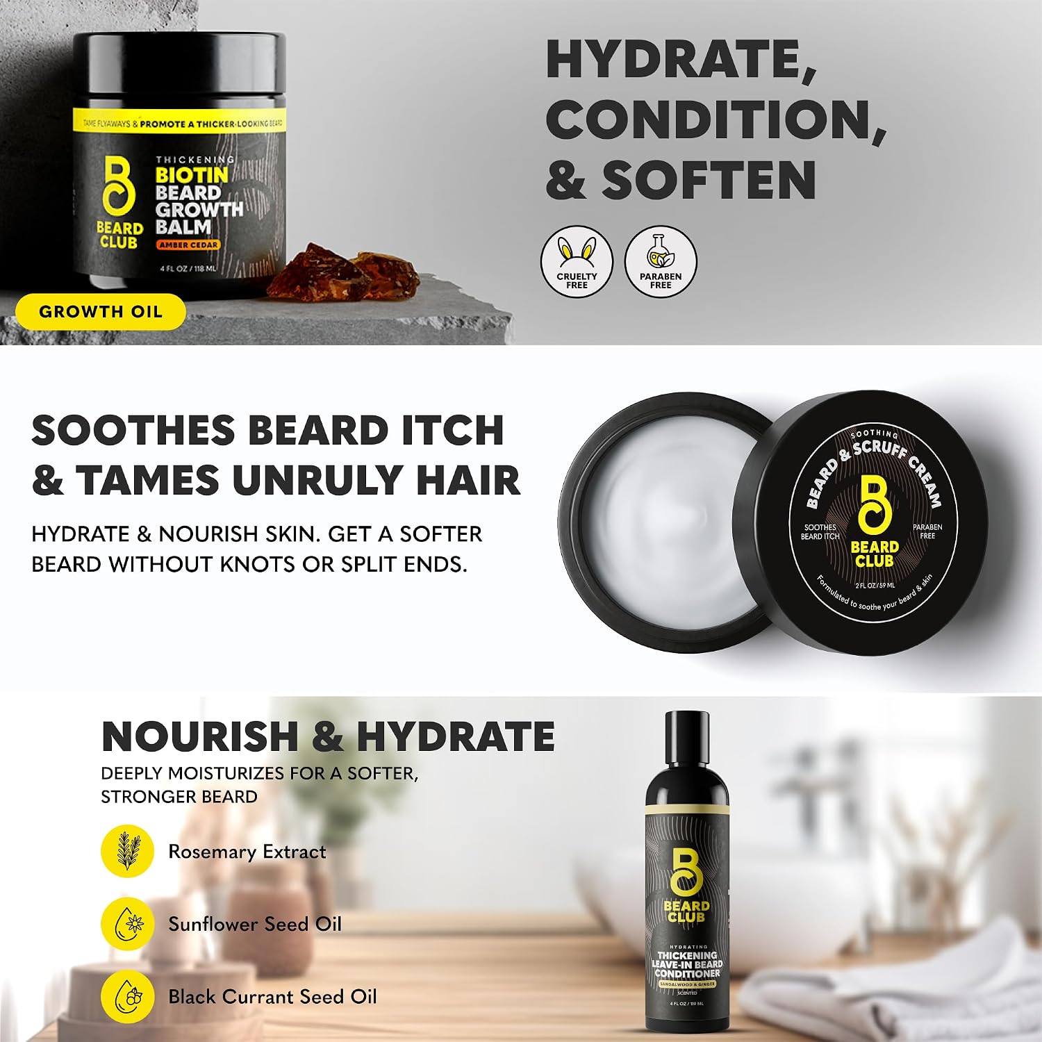 Thumbnail 3 de The Beard Club Ultimate Beard Growth Kit: A Comprehensive Gift Set for Grooming, Growth, and Style