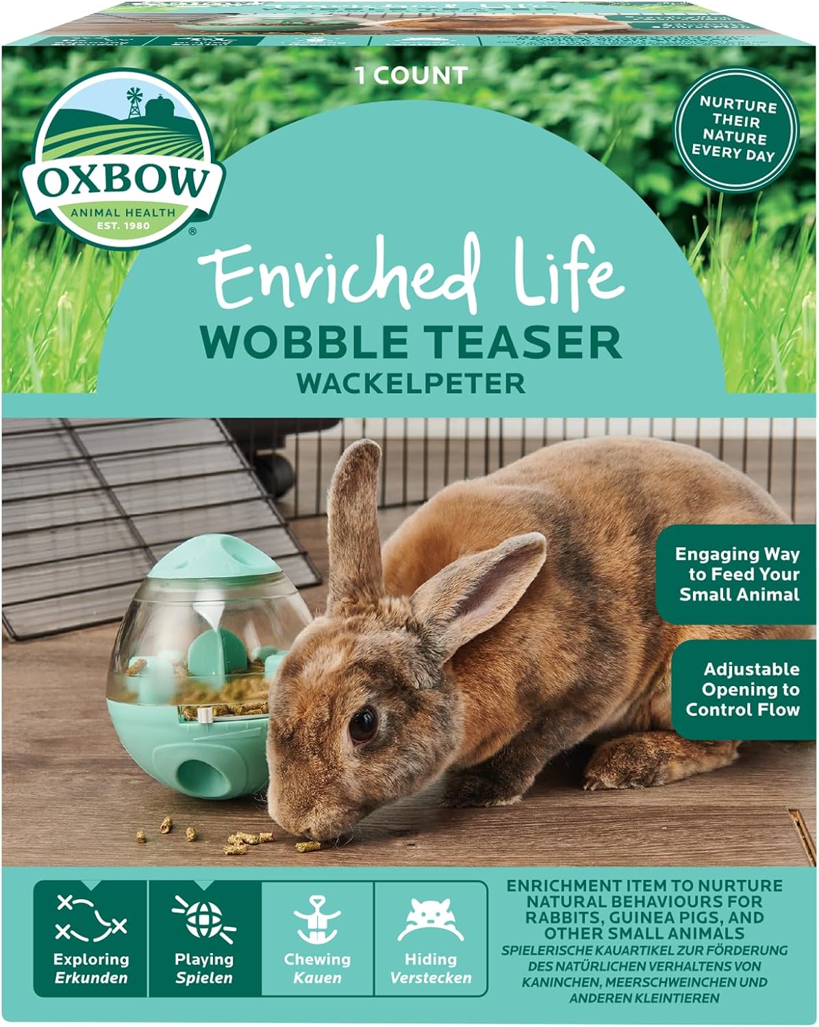 Oxbow Enriched Life Wobble Teaser – Jouets interactifs pour lapins et petits rongeurs