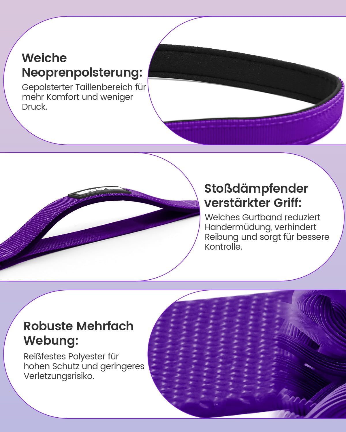 Detalle 2 de Hundeleine für Hüftführung 1,8–2,9 m