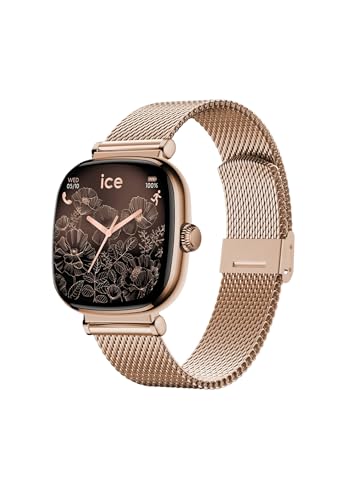 Detalle 2 de ICE-WATCH Ice smart 2.0 Rose-Gold Milanese – Quadratische Smartwatch in Roségold mit Edelstahlarmband