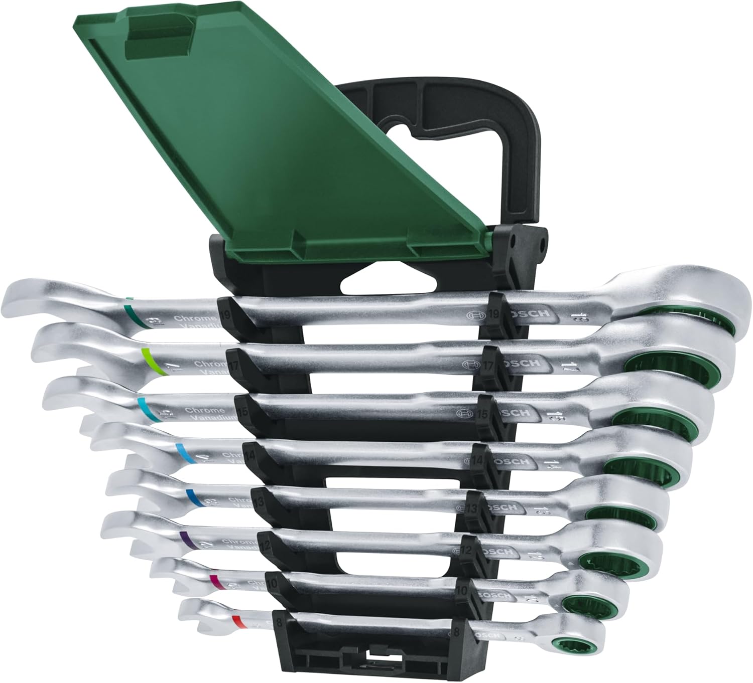 Thumbnail 4 de Set de 8 clés mixtes à cliquet Bosch – clés à cliquet 72 dents avec code couleur