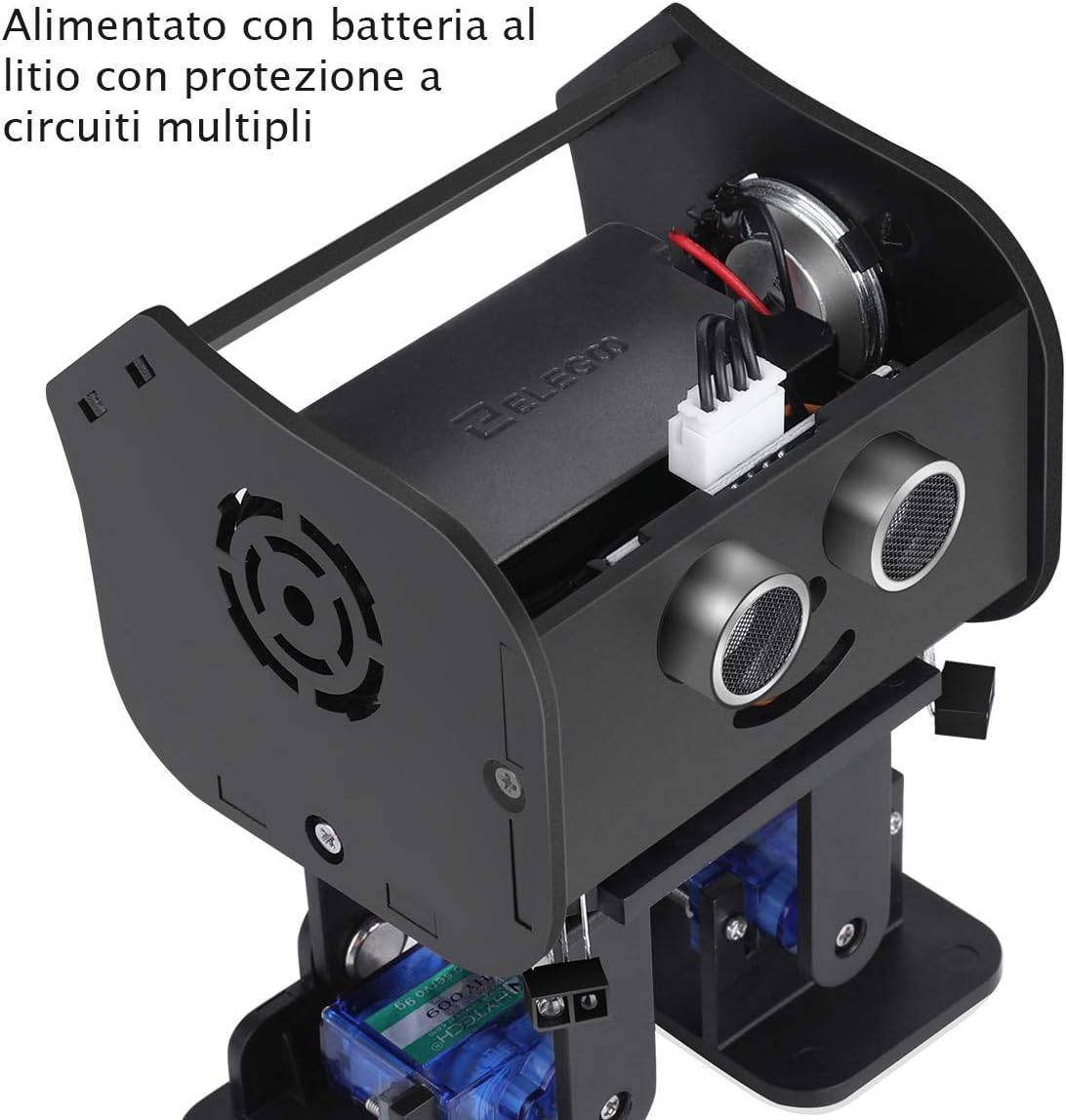 Detalle 2 de ELEGOO Penguin Bot: Kit robot bipede con Arduino Nano V2.0 Nero