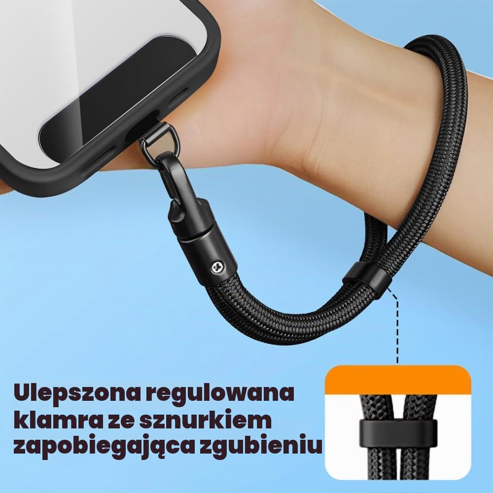 Thumbnail 1 de newplenty regulowany pasek na telefon na nadgarstek, krótka smycz z wkładką do etui