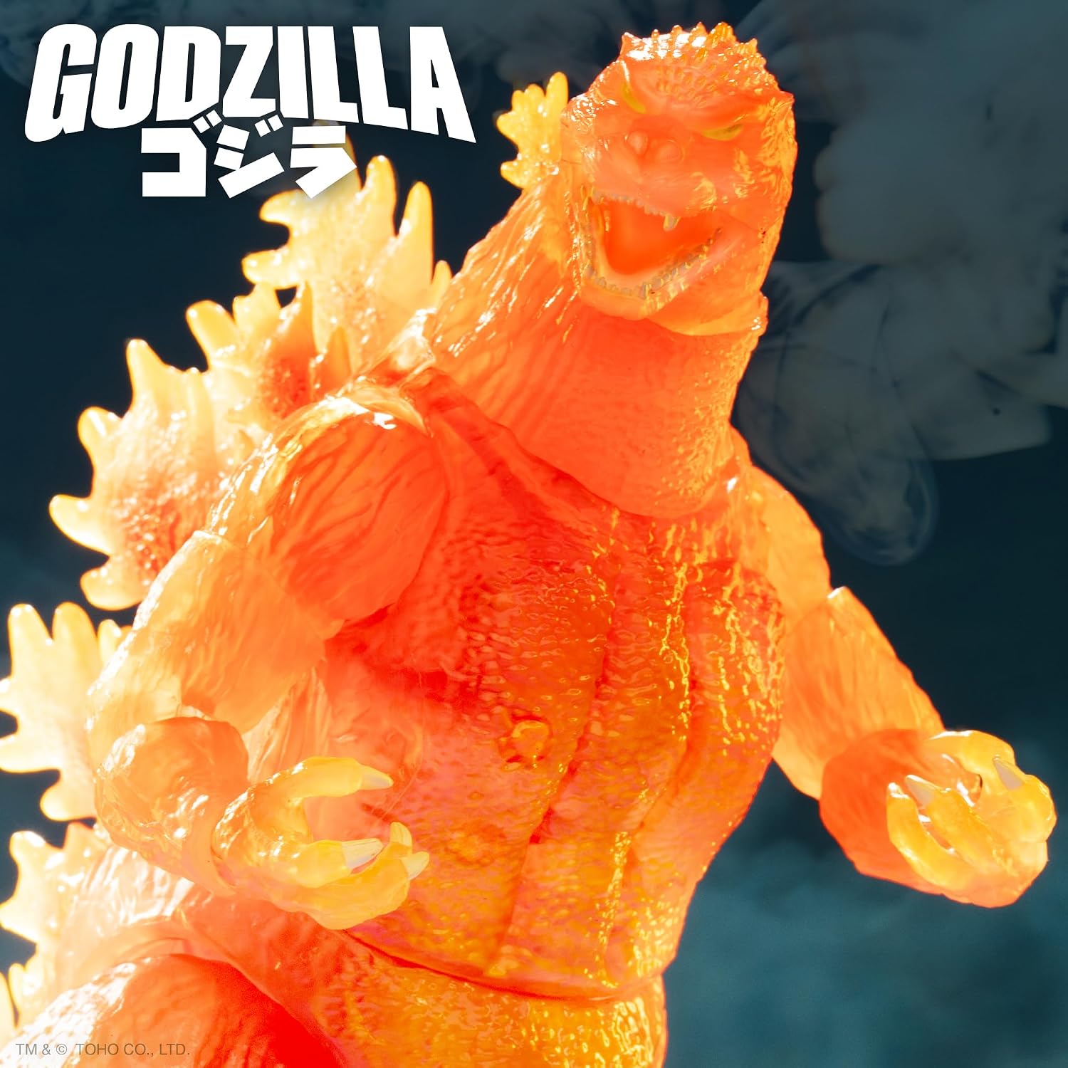 Detalle de Super7 ULTIMATES! Toho Blazing Godzilla (1200º Clear Orange) 8" Action Figure