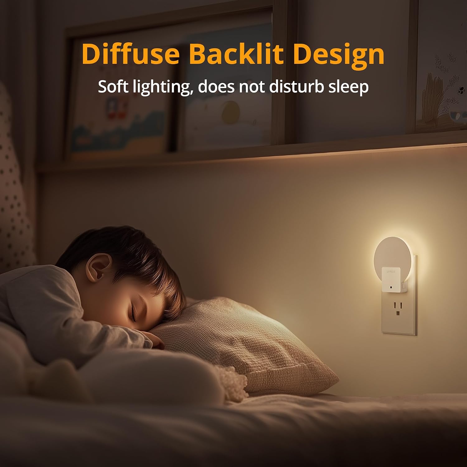 Detalle 2 de Lyridz A5106 Backlit Plug-In Night Light, 4-Pack, 2700K Warm White