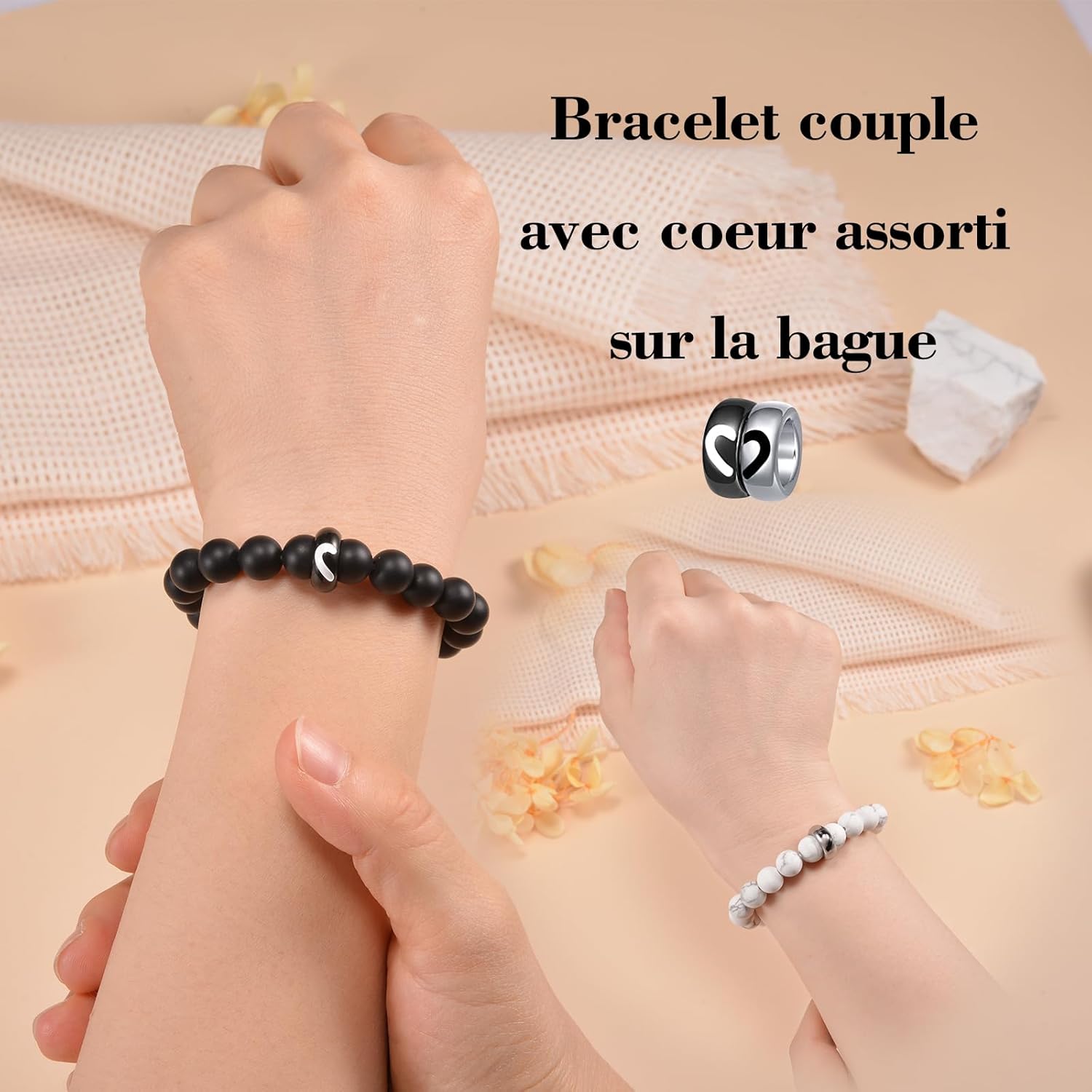 Thumbnail 5 de YELUWA Bracelet couple 8 mm