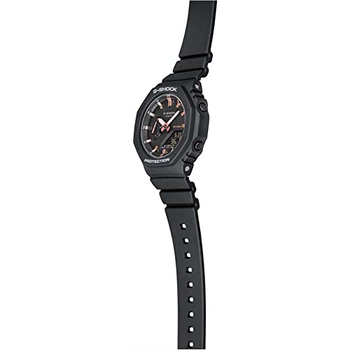 Detalle de Casio GMA-S2100-1AER: reloj cuarzo unisex con dial analógico-digital y caja negra de 46 mm