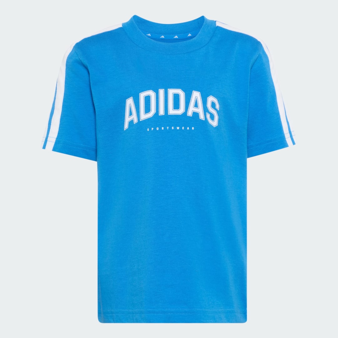 Detalle de Conjunto colegial Adidas para niños pequeños – color azul