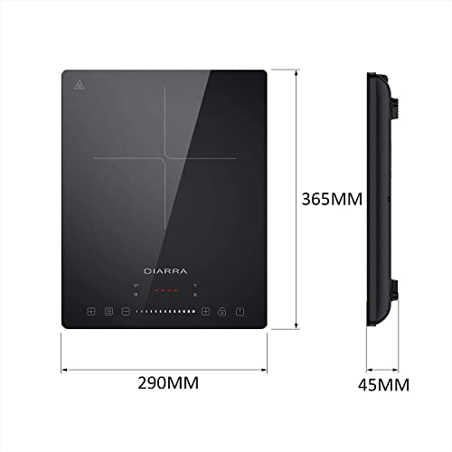 Thumbnail 7 de CIARRA CBTIH1, plaque à induction portable 1 foyer, 8 températures et minuteur