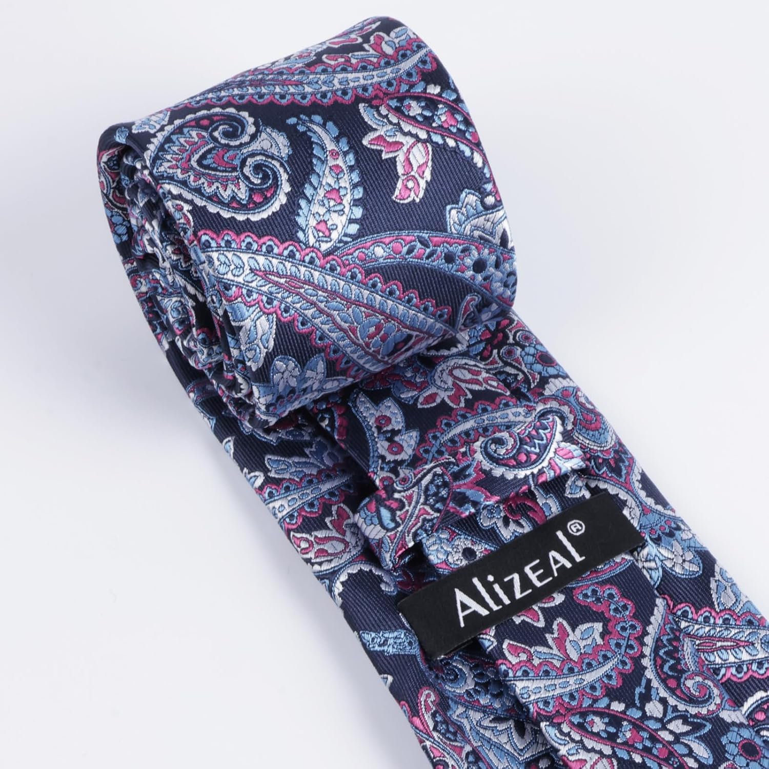 Thumbnail 2 de Alizeal Paisley Men’s Tie and Pocket Square Set