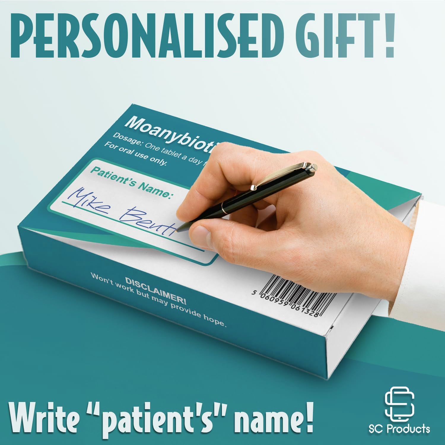 Thumbnail 2 de SC Products Anti Moaning Pills prank pill boxes & secret santa prescription bag joke gift