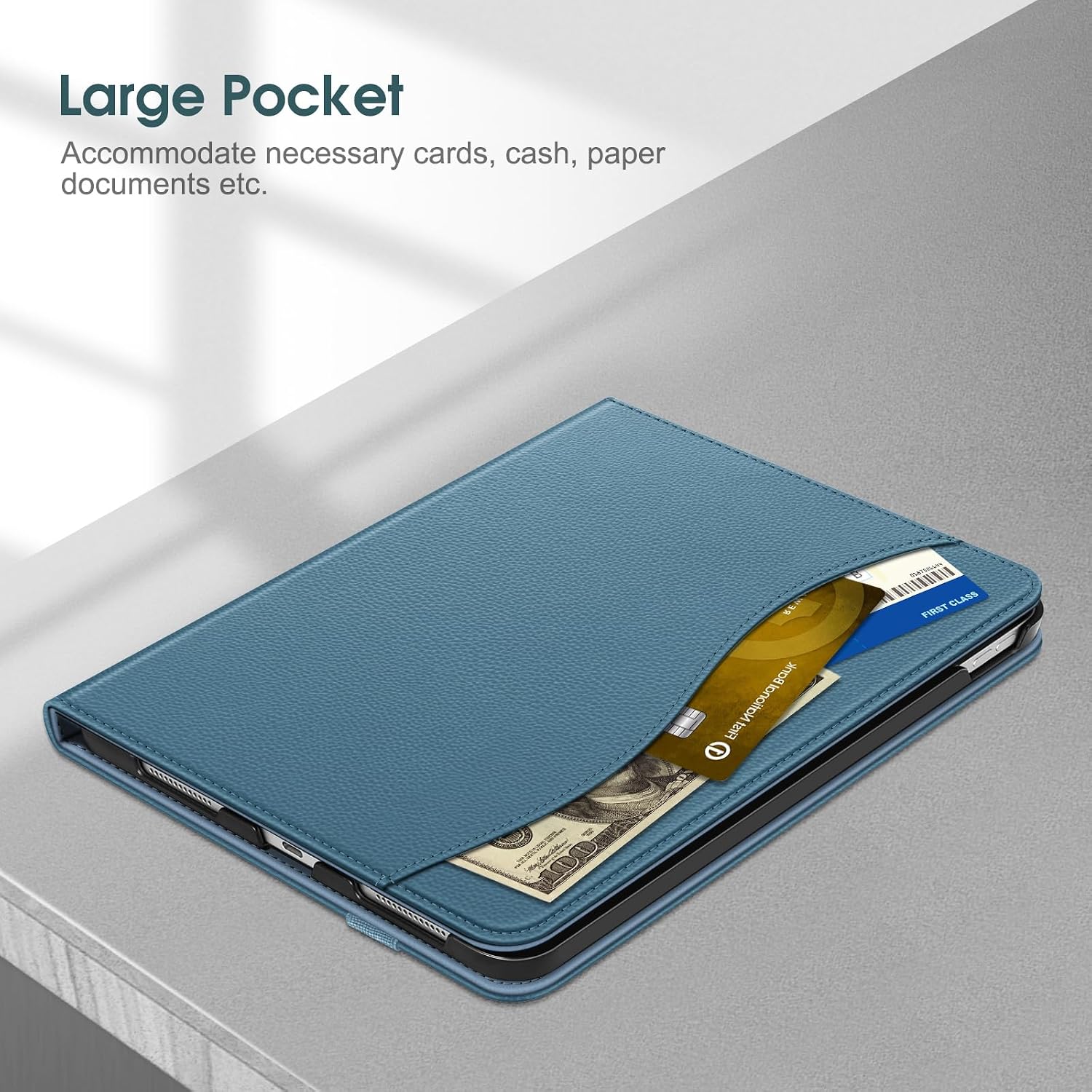 Detalle de FINTIE Case for iPad (A16) 11th Gen 2025 / iPad 10th Gen 2022 – Ocean Blue