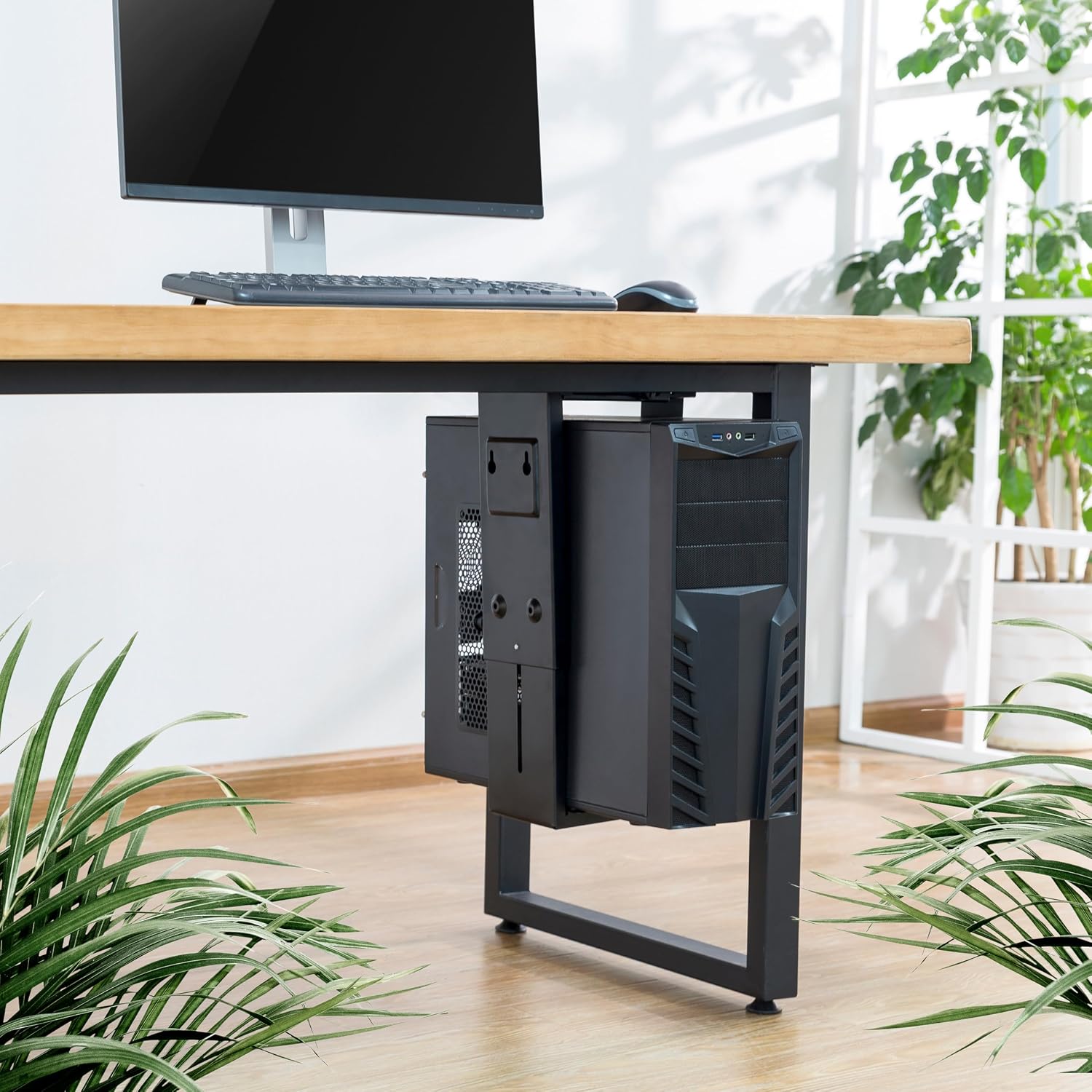 Detalle 2 de RICOO TRH-06 supporto PC sotto scrivania 360°